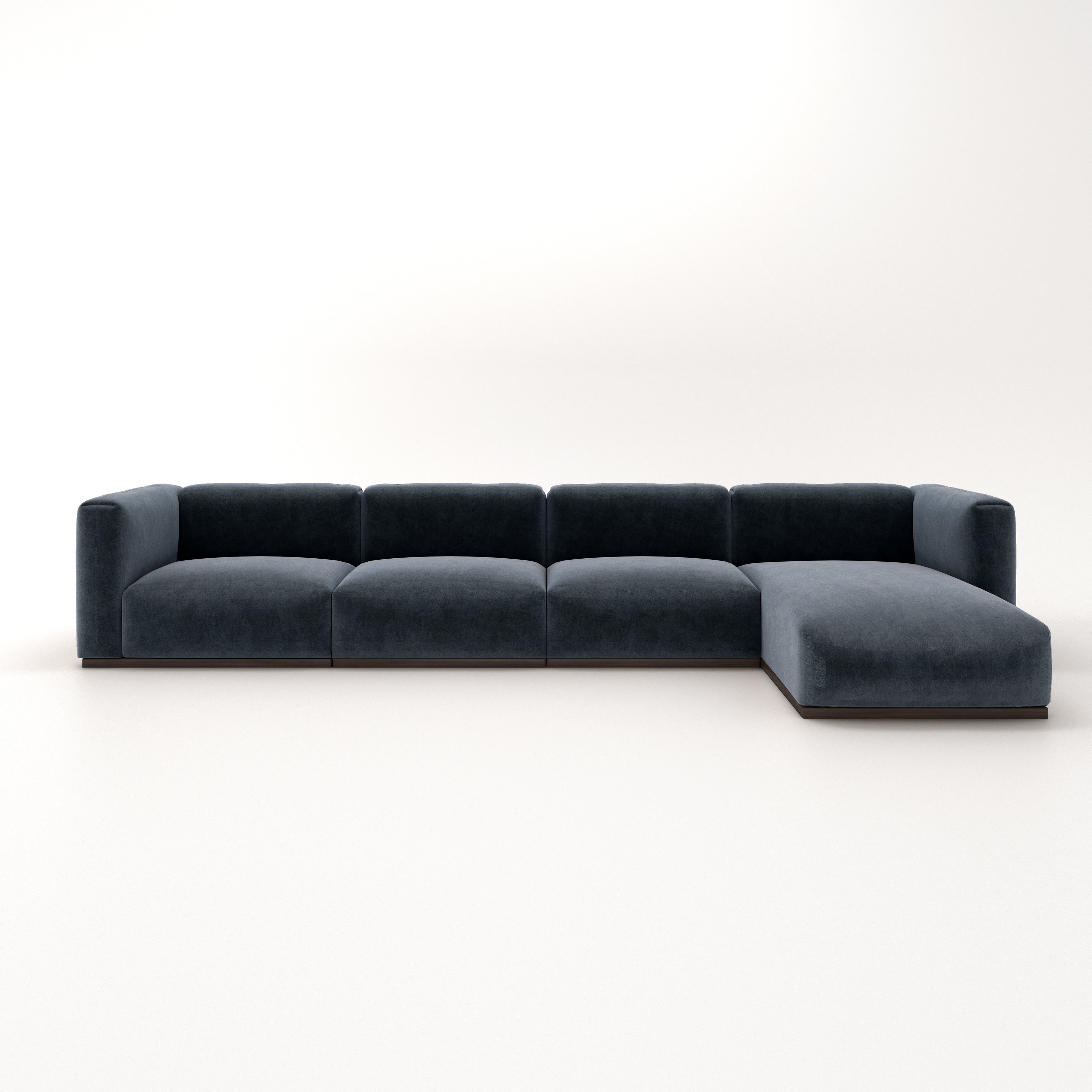 Charlotte Modular Sofa – Velvet Collection – Oxford Blue