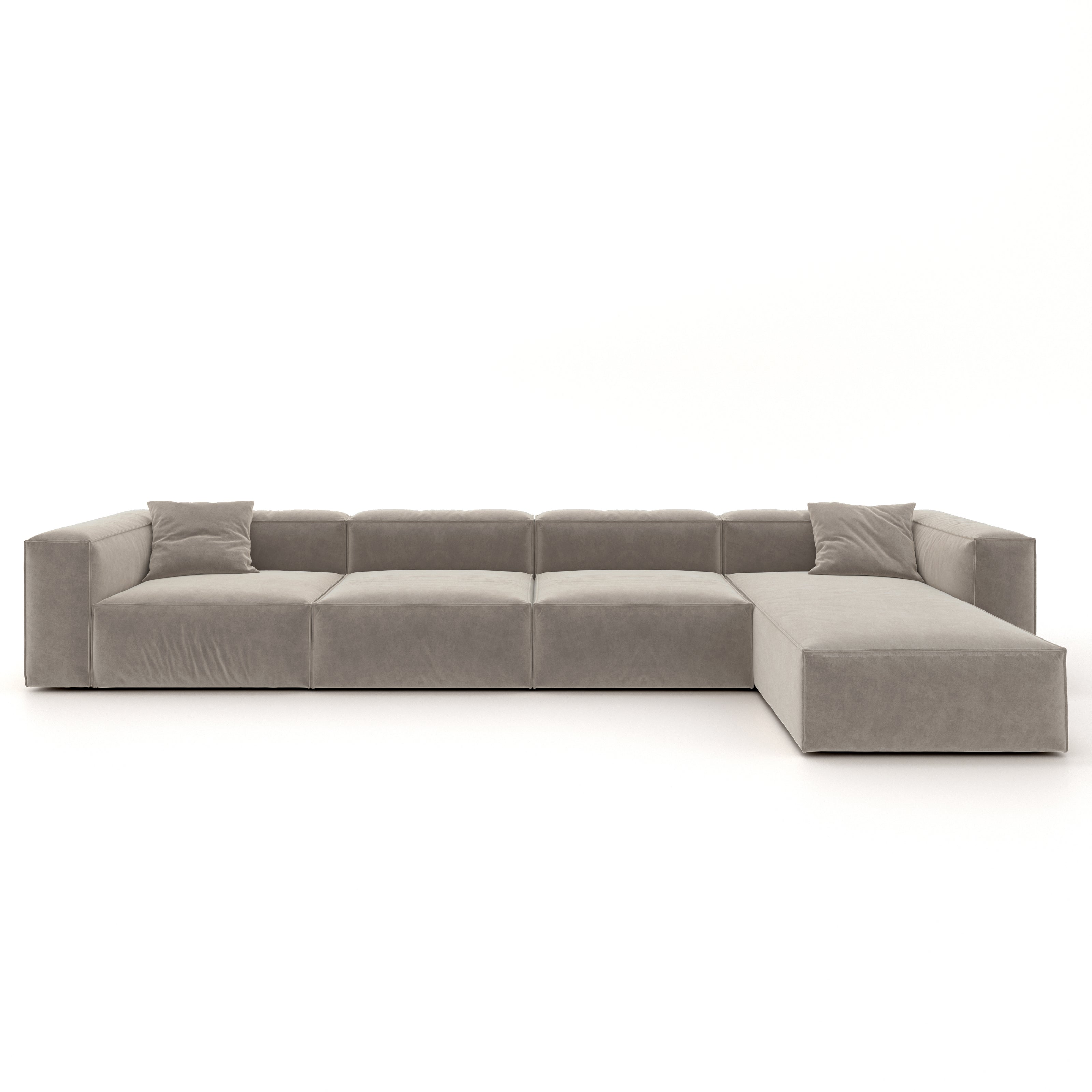 Eleanor Modular Sofa – Velvet Collection – Champagne