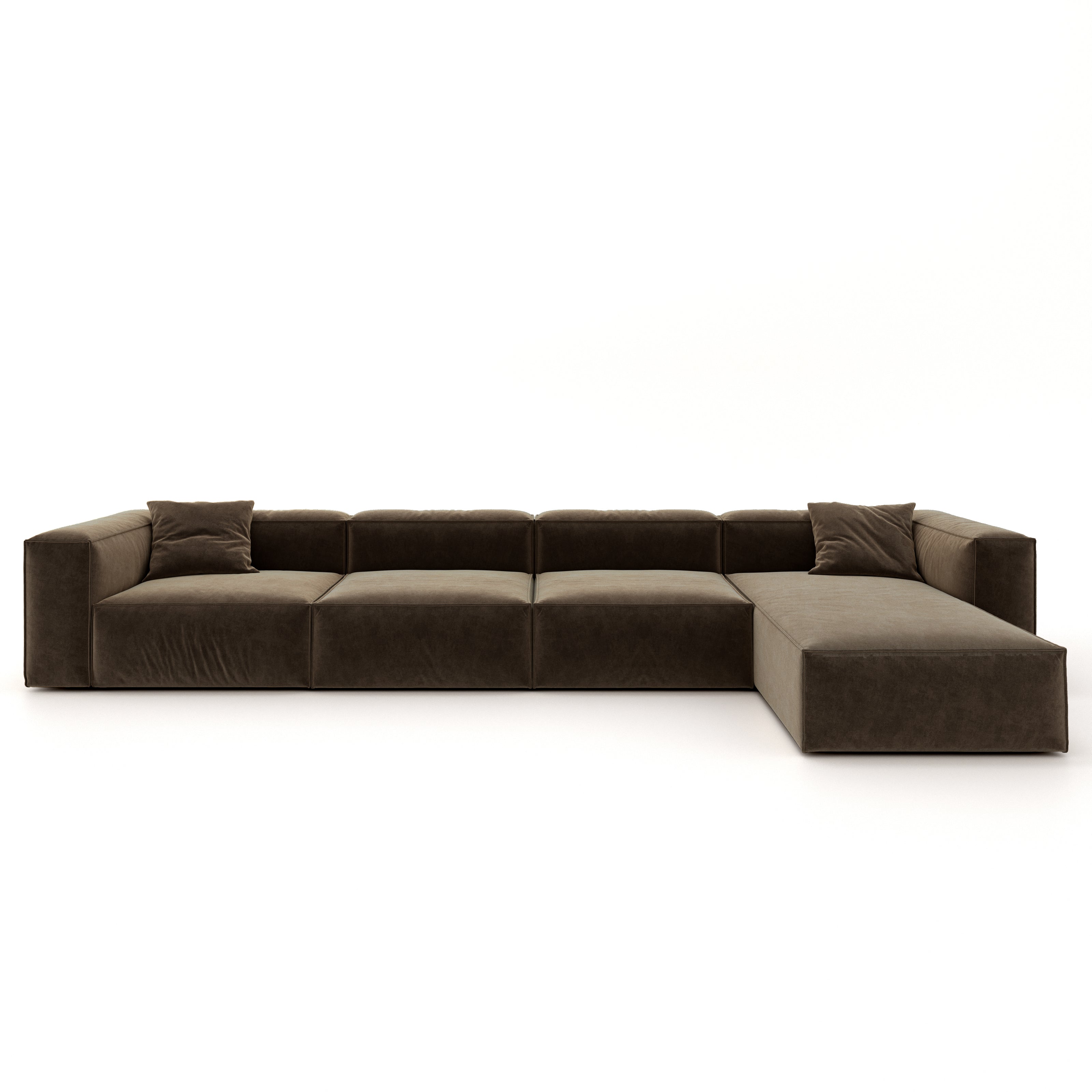 Eleanor Modular Sofa – Velvet Collection – Mocha
