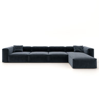 Eleanor Modular Sofa – Velvet Collection – Oxford Blue
