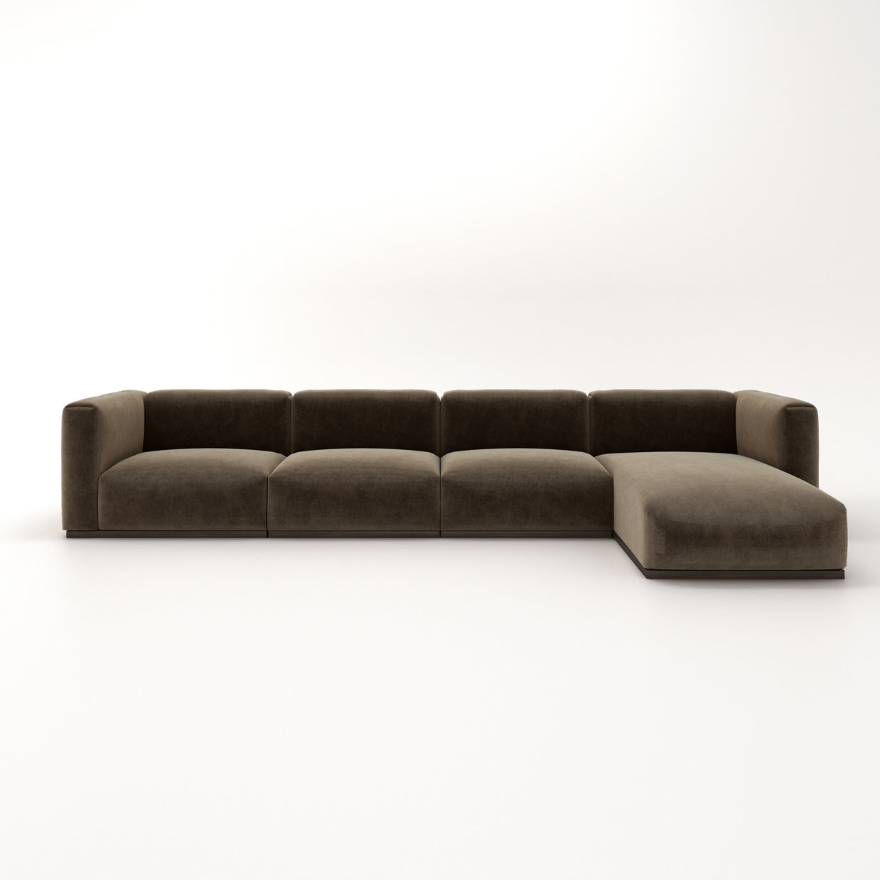 Charlotte Modular Sofa – Velvet Collection – Mocha
