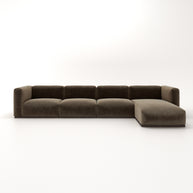 Charlotte Modular Sofa – Velvet Collection – Mocha