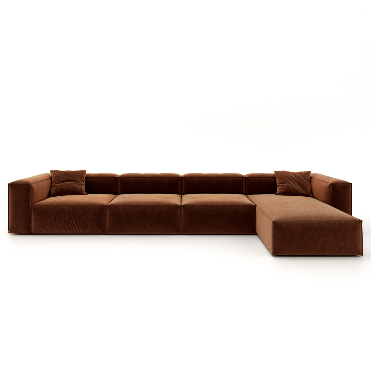 Eleanor Modular Sofa – Velvet Collection – Copper