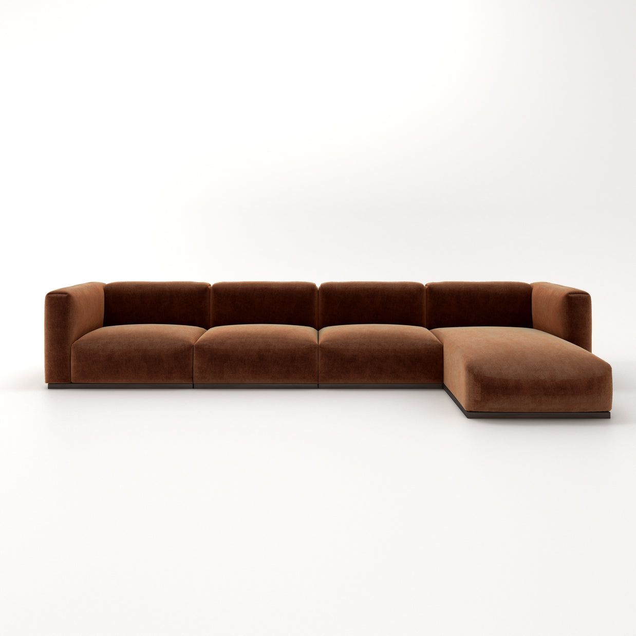 Charlotte Modular Sofa – Velvet Collection – Copper
