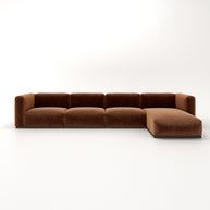 Charlotte Modular Sofa – Velvet Collection – Copper