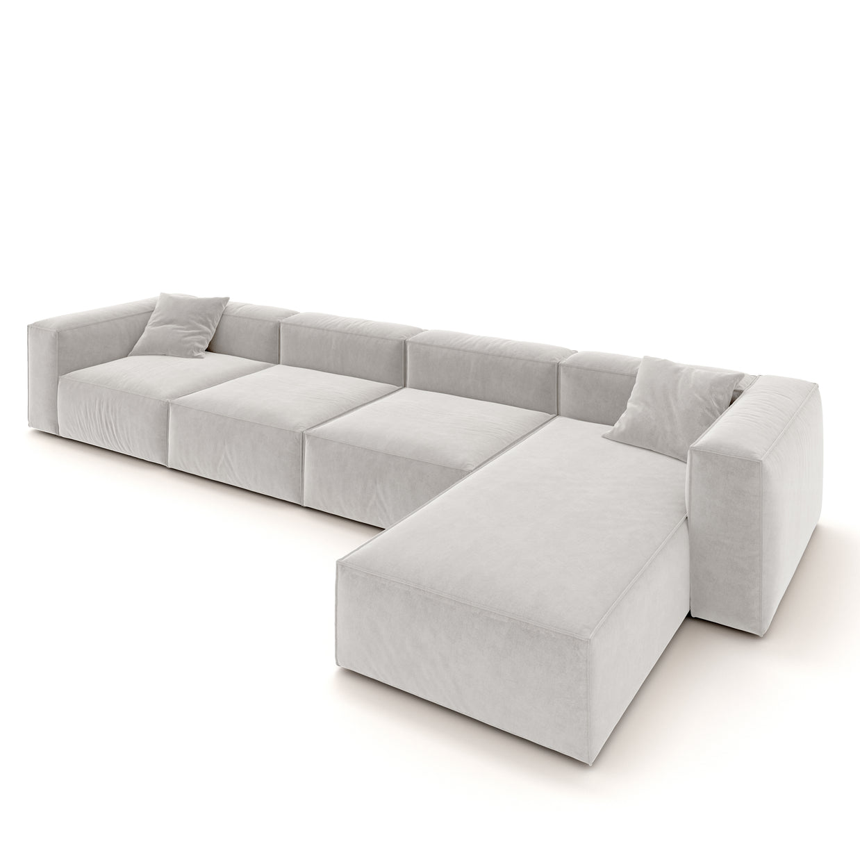 Eleanor Modular Sofa – Velvet Collection – Pearl