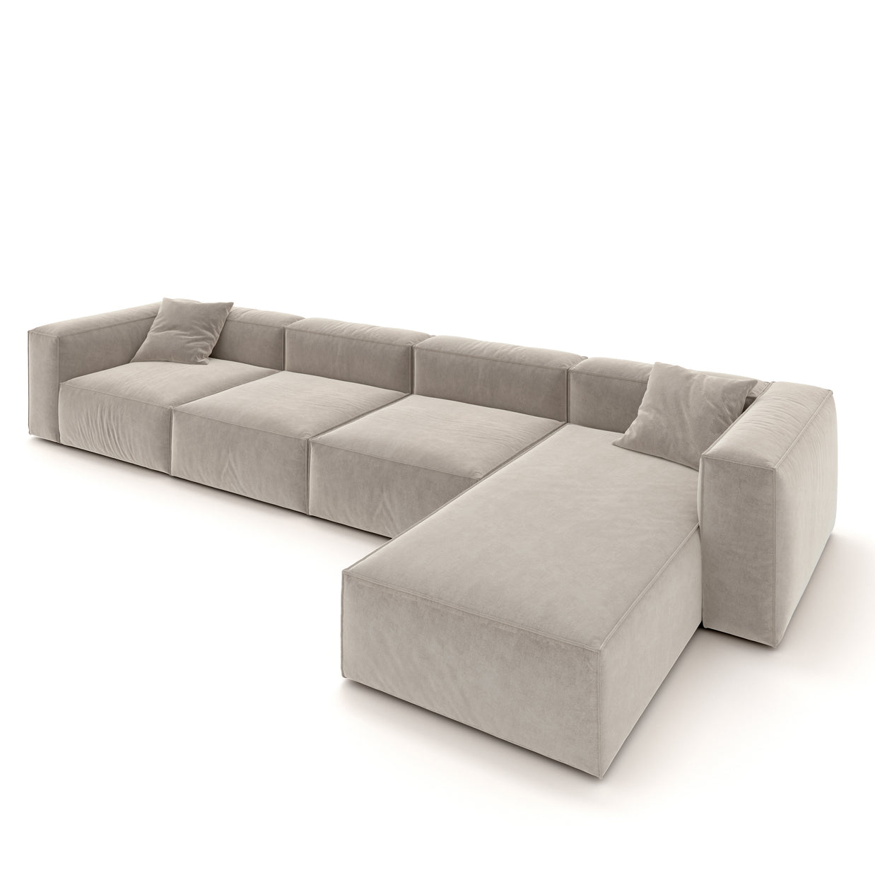 Eleanor Modular Sofa – Velvet Collection – Alabaster