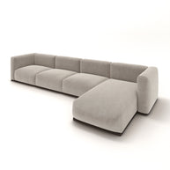 Charlotte Modular Sofa – Velvet Collection – Alabaster