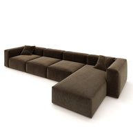 Eleanor Modular Sofa – Velvet Collection – Mocha