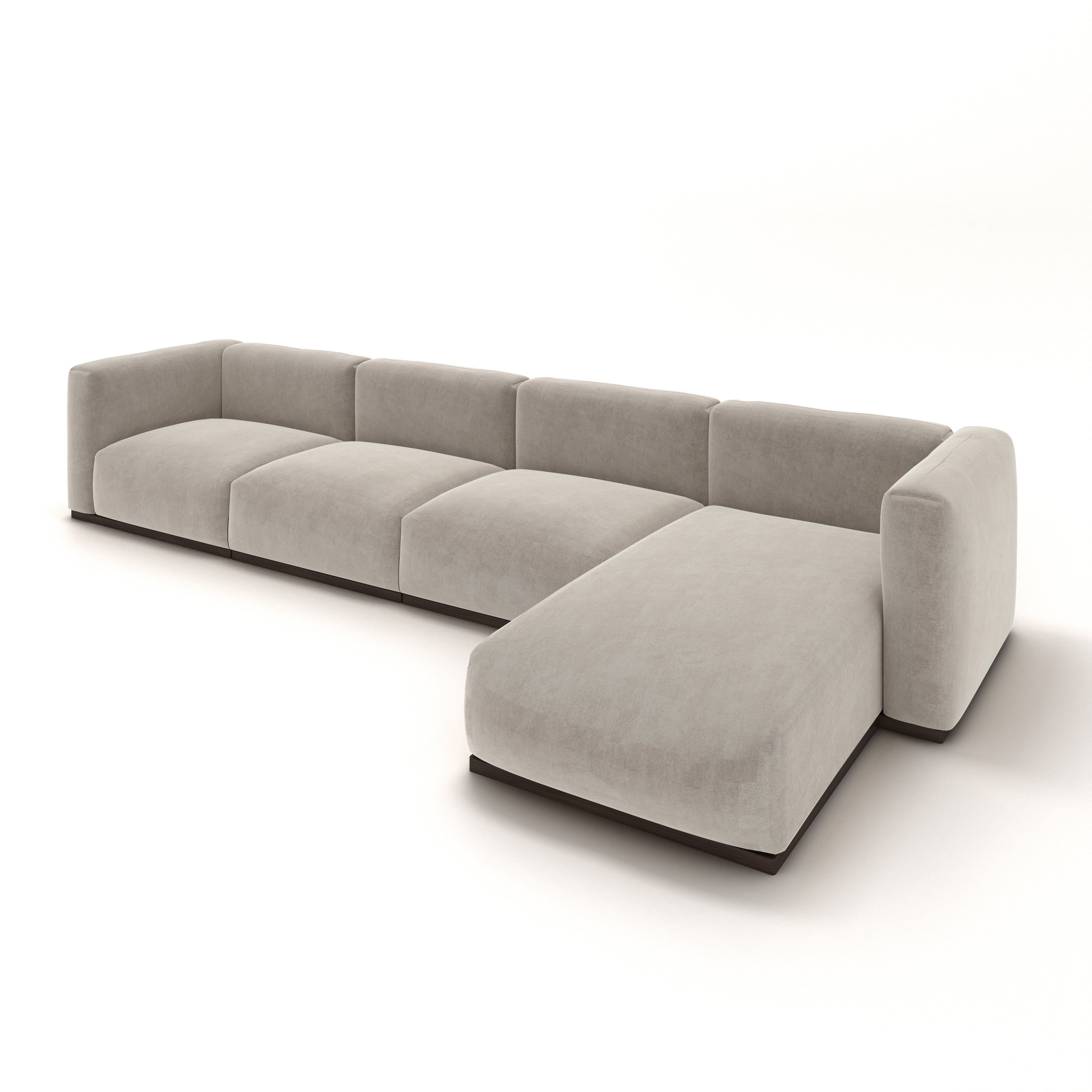 Charlotte Modular Sofa – Velvet Collection – Alabaster
