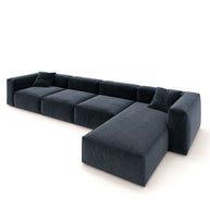 Eleanor Modular Sofa – Velvet Collection – Oxford Blue