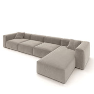 Eleanor Modular Sofa – Velvet Collection – Champagne