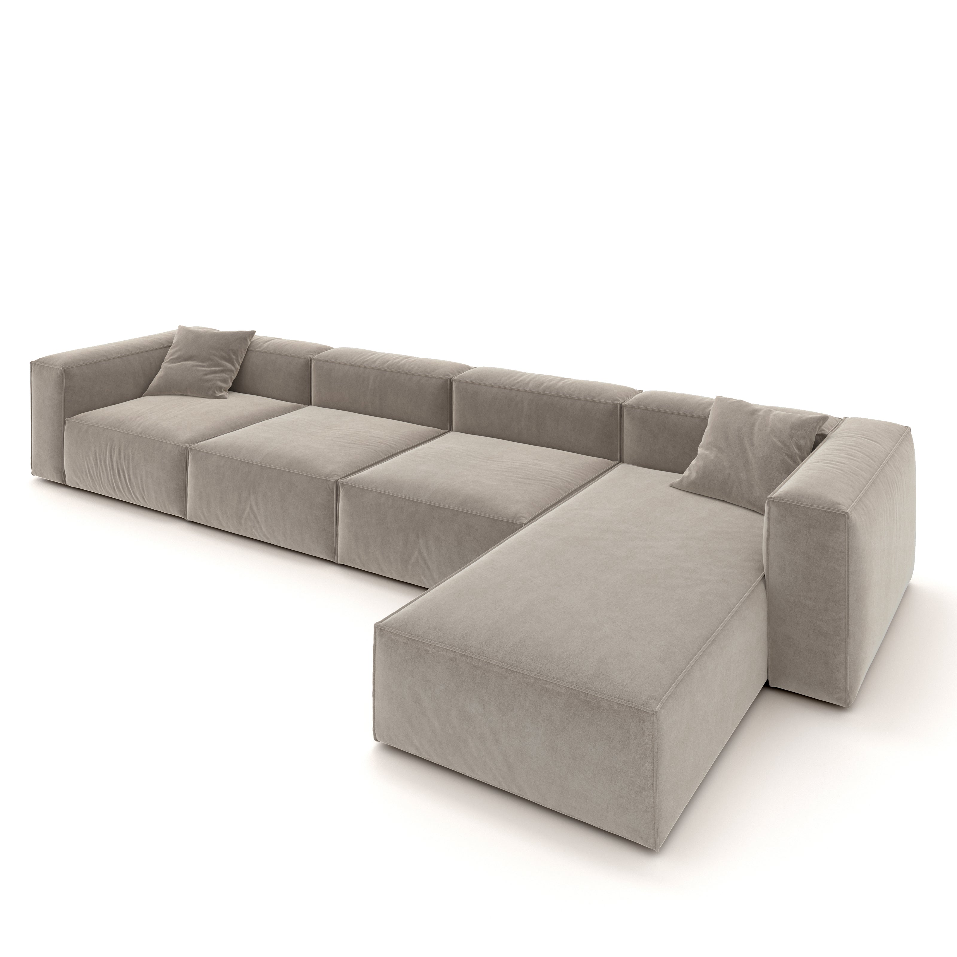 Eleanor Modular Sofa – Velvet Collection – Champagne
