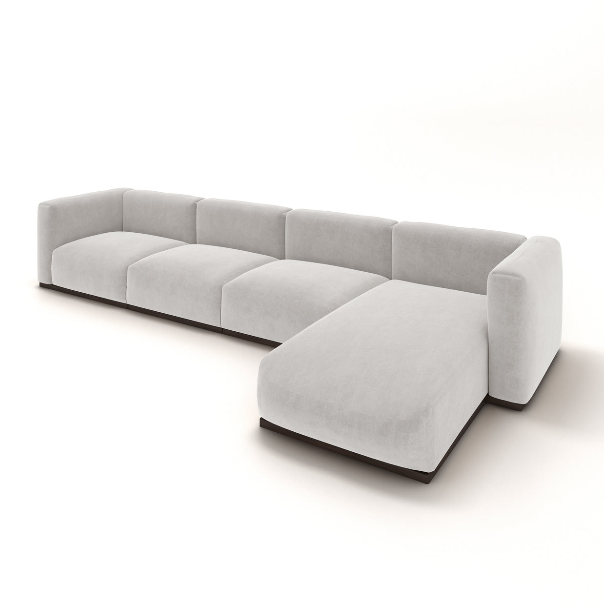 Charlotte Modular Sofa – Velvet Collection – Pearl