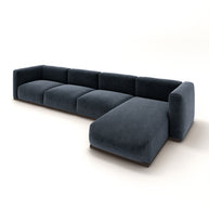 Charlotte Modular Sofa – Velvet Collection – Oxford Blue