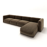 Charlotte Modular Sofa – Velvet Collection – Mocha