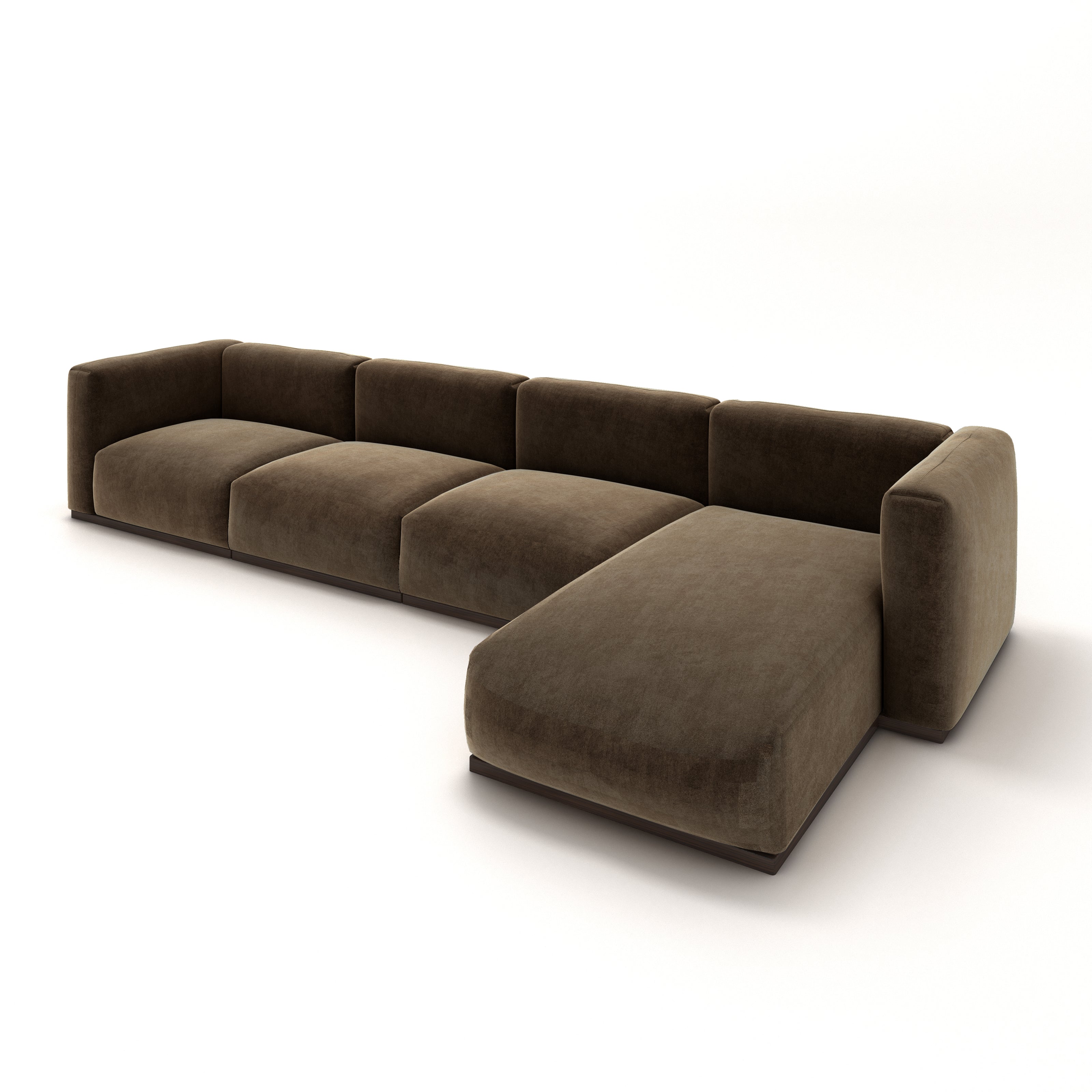 Charlotte Modular Sofa – Velvet Collection – Mocha