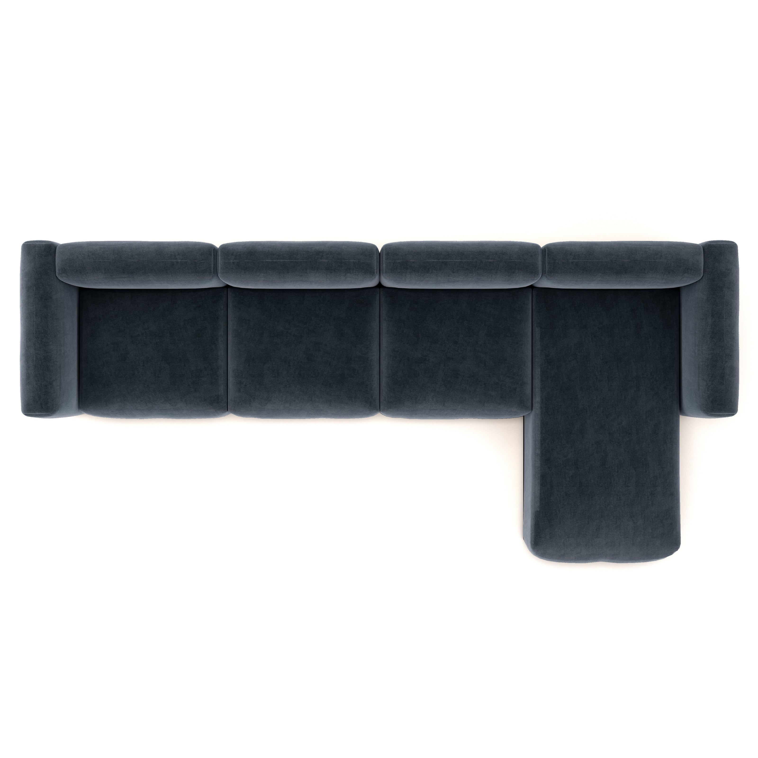 Charlotte Modular Sofa – Velvet Collection – Oxford Blue