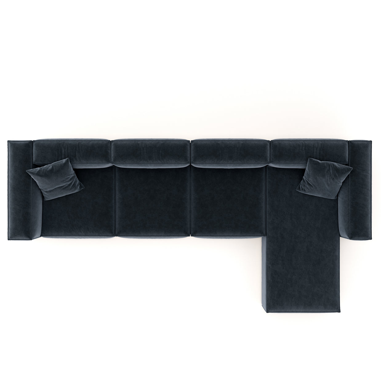Eleanor Modular Sofa – Velvet Collection – Oxford Blue