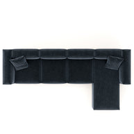Eleanor Modular Sofa – Velvet Collection – Oxford Blue