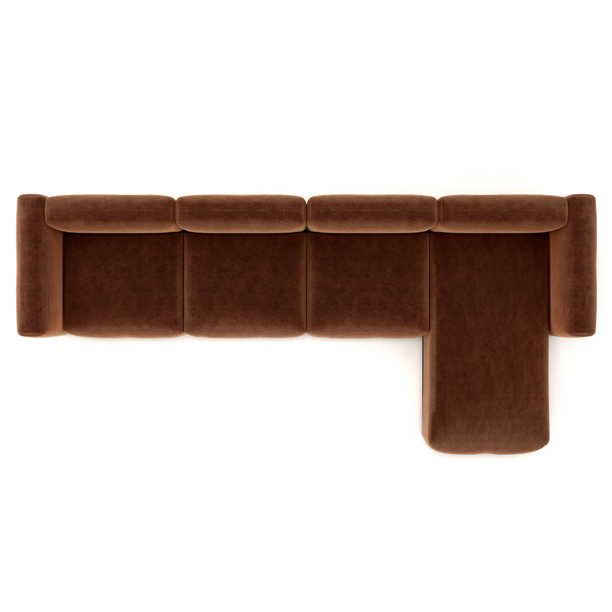 Charlotte Modular Sofa – Velvet Collection – Copper