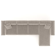 Eleanor Modular Sofa – Velvet Collection – Alabaster