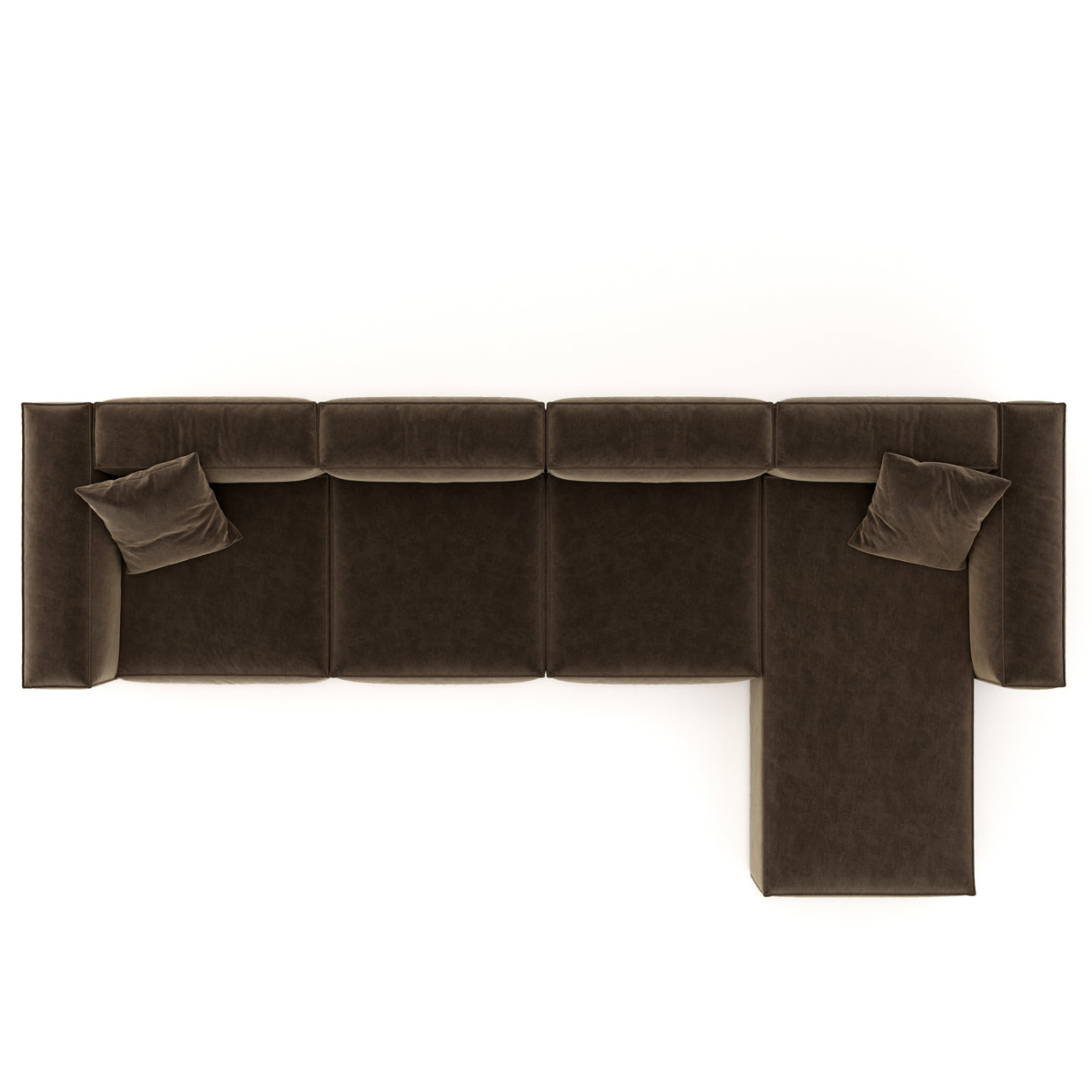 Eleanor Modular Sofa – Velvet Collection – Mocha
