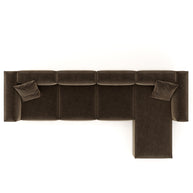 Eleanor Modular Sofa – Velvet Collection – Mocha