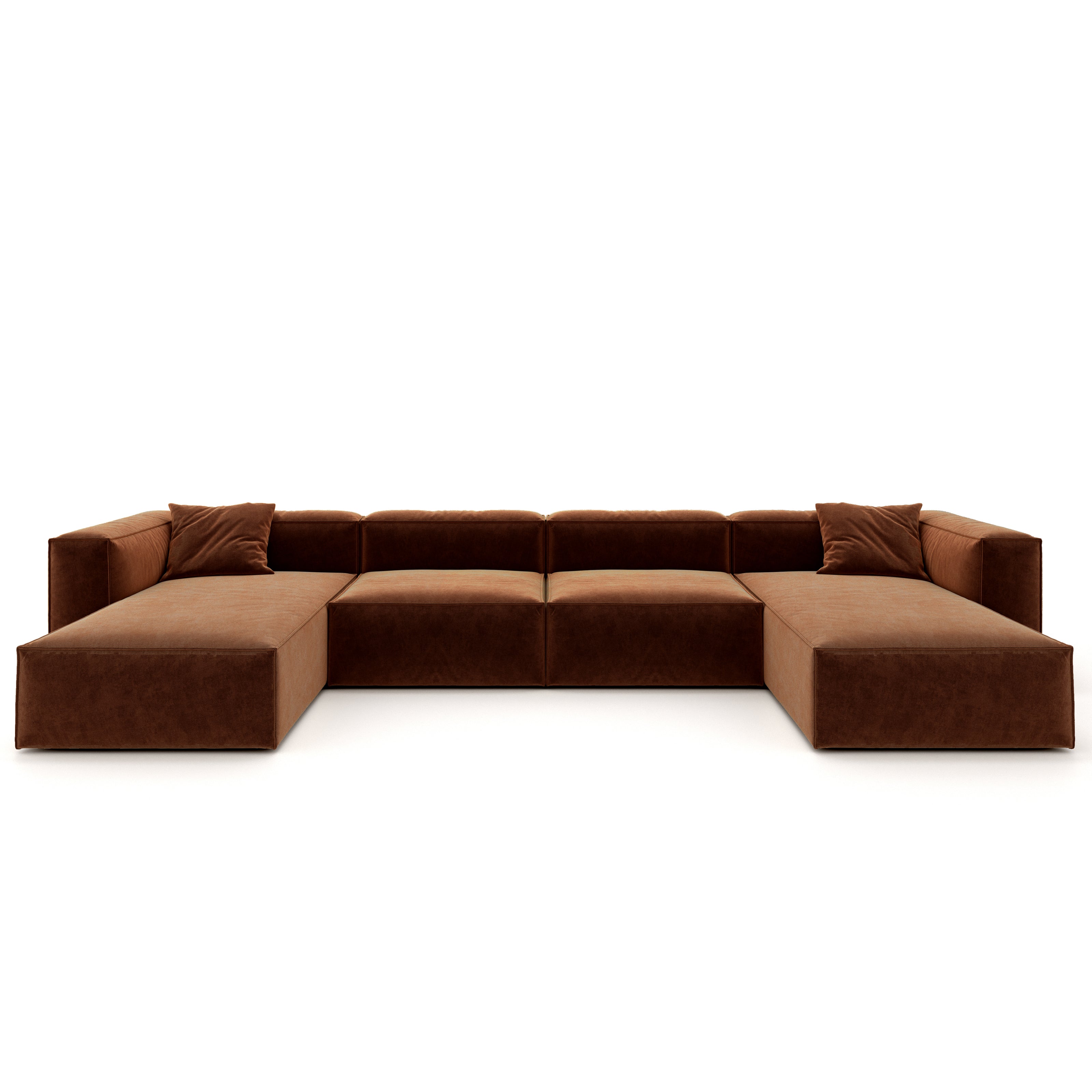 Eleanor Modular Sofa – Velvet Collection – Copper