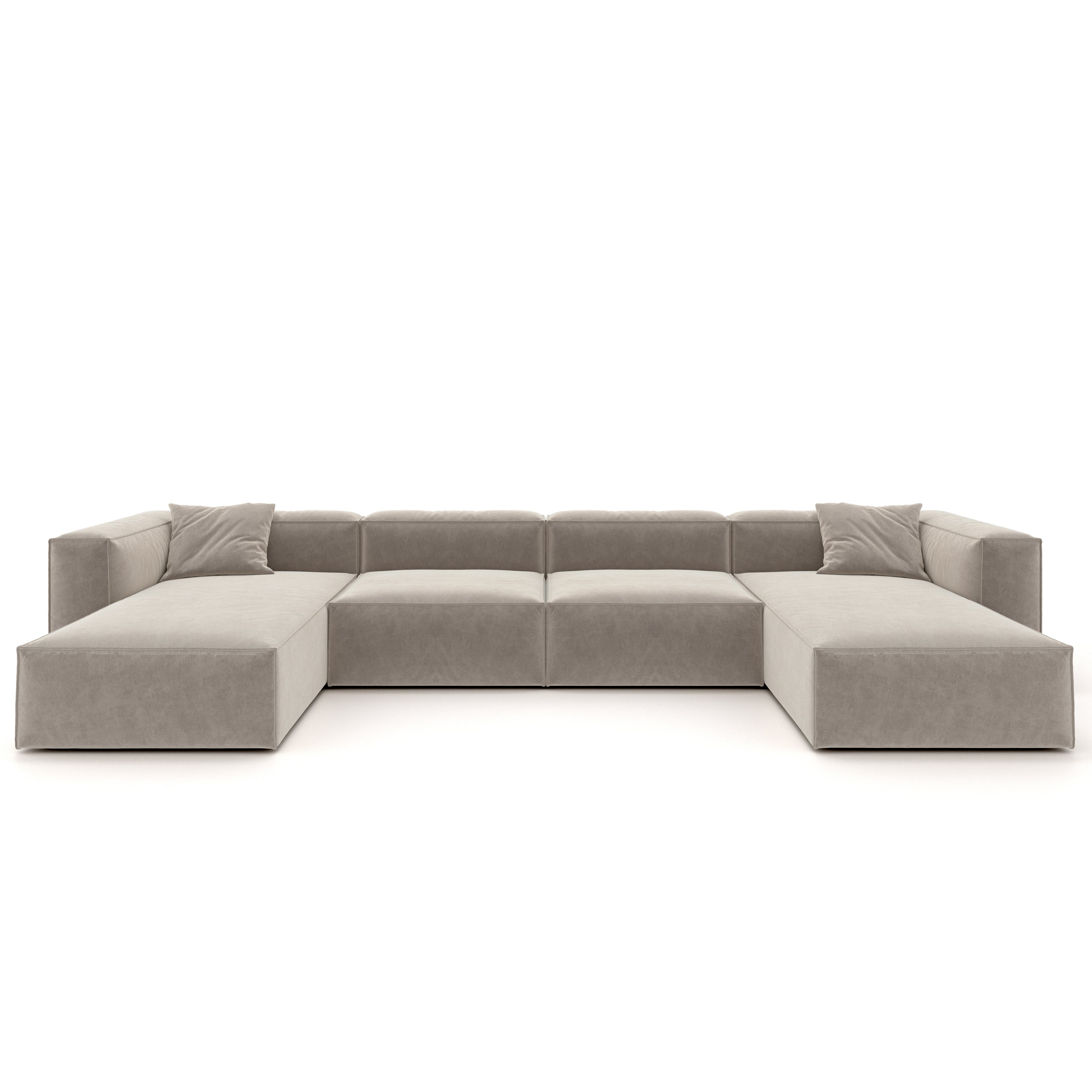 Eleanor Modular Sofa – Velvet Collection – Alabaster