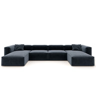Eleanor Modular Sofa – Velvet Collection – Oxford Blue