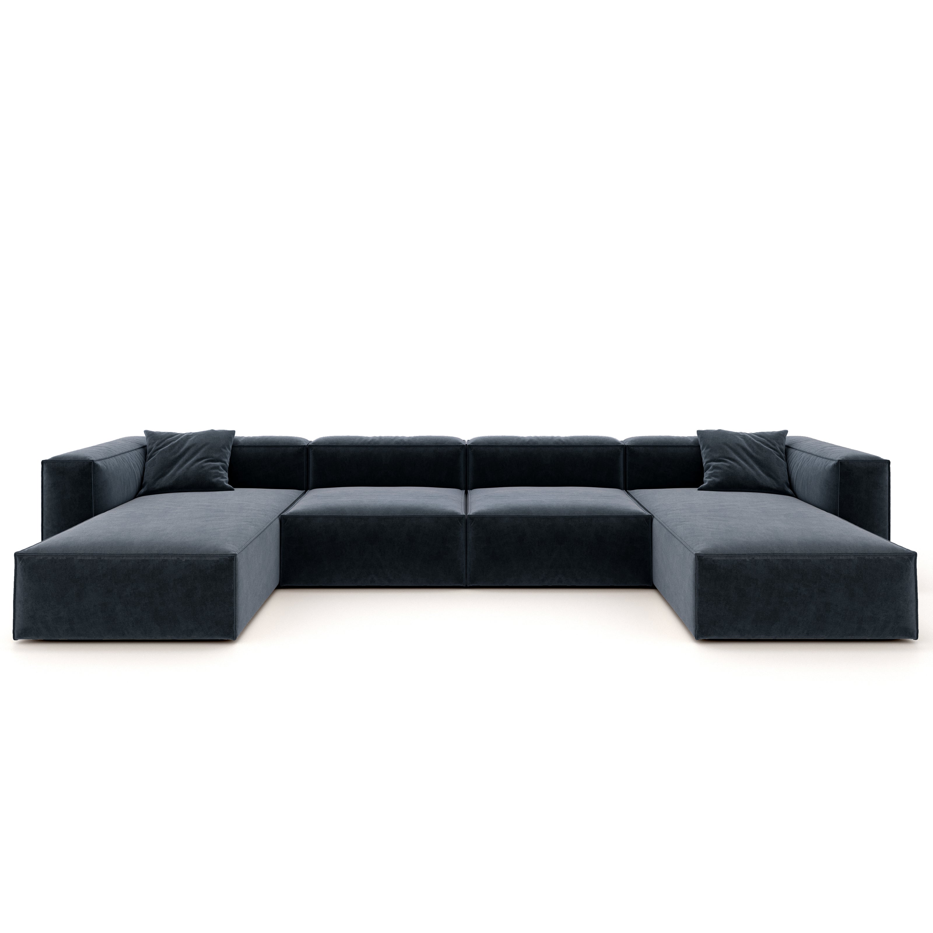 Eleanor Modular Sofa – Velvet Collection – Oxford Blue