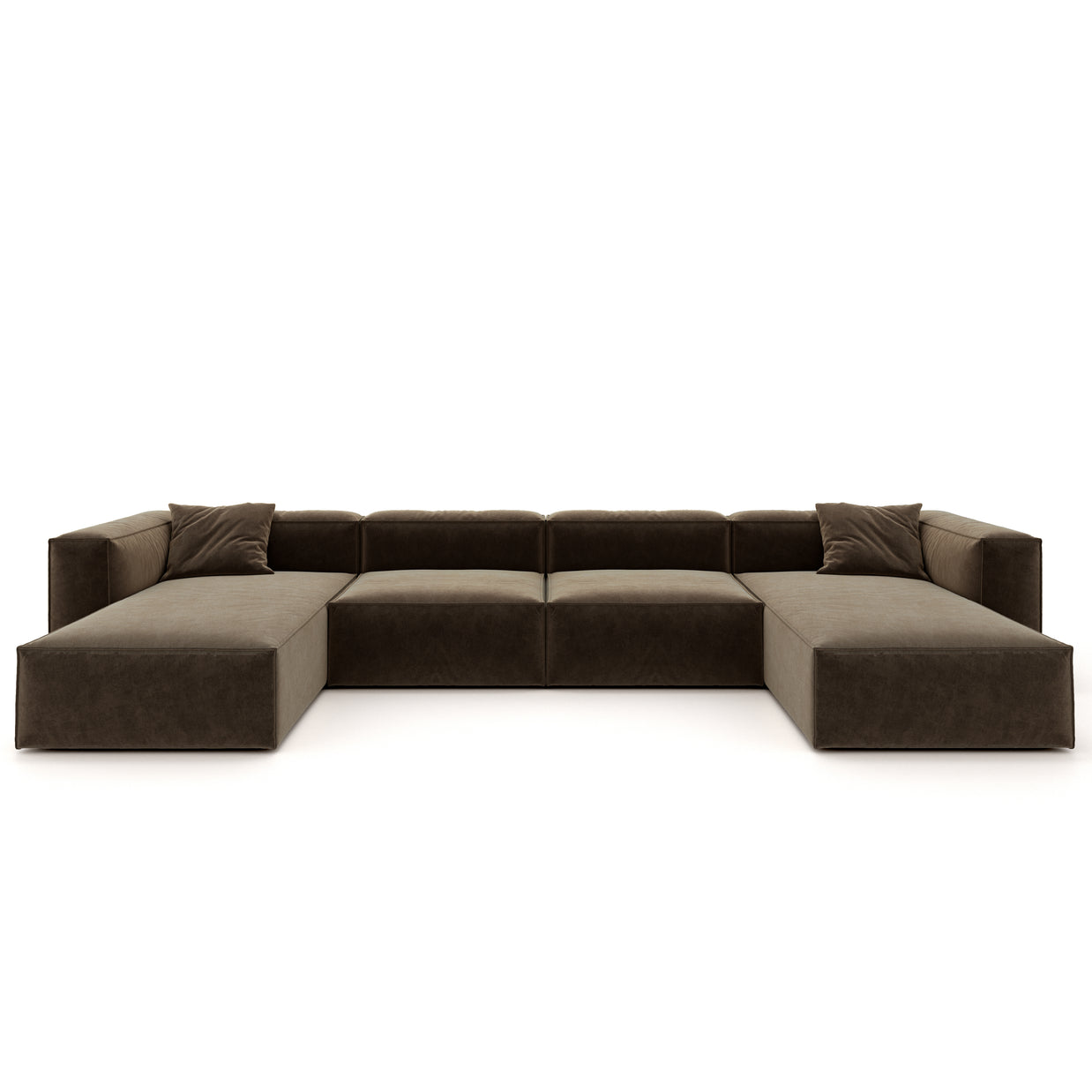 Eleanor Modular Sofa – Velvet Collection – Mocha