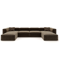 Eleanor Modular Sofa – Velvet Collection – Mocha