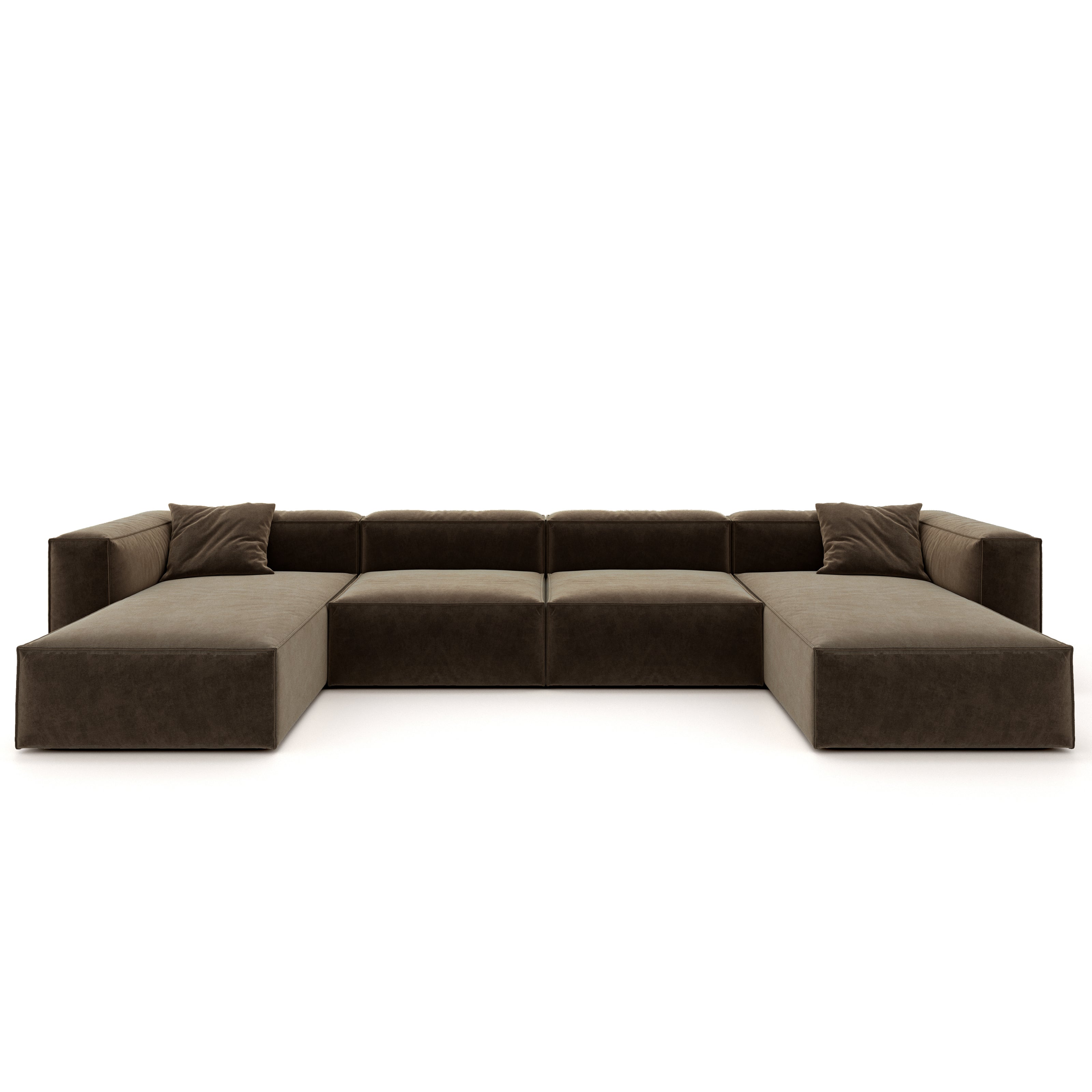 Eleanor Modular Sofa – Velvet Collection – Mocha