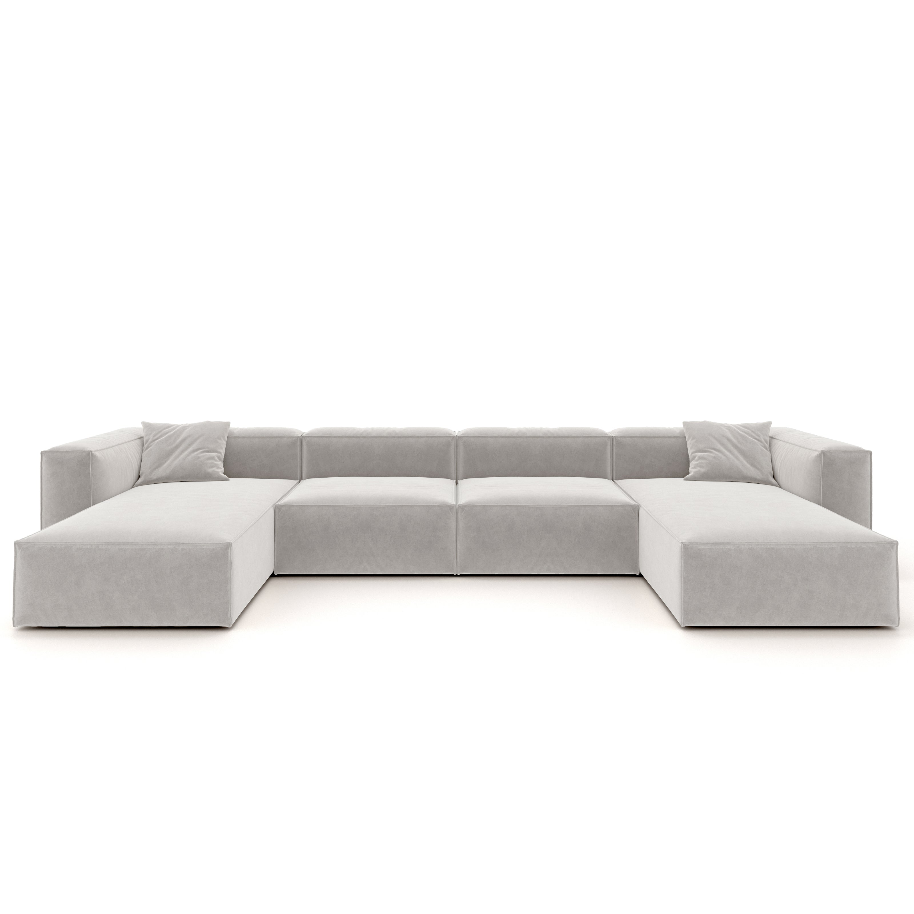 Eleanor Modular Sofa – Velvet Collection – Pearl