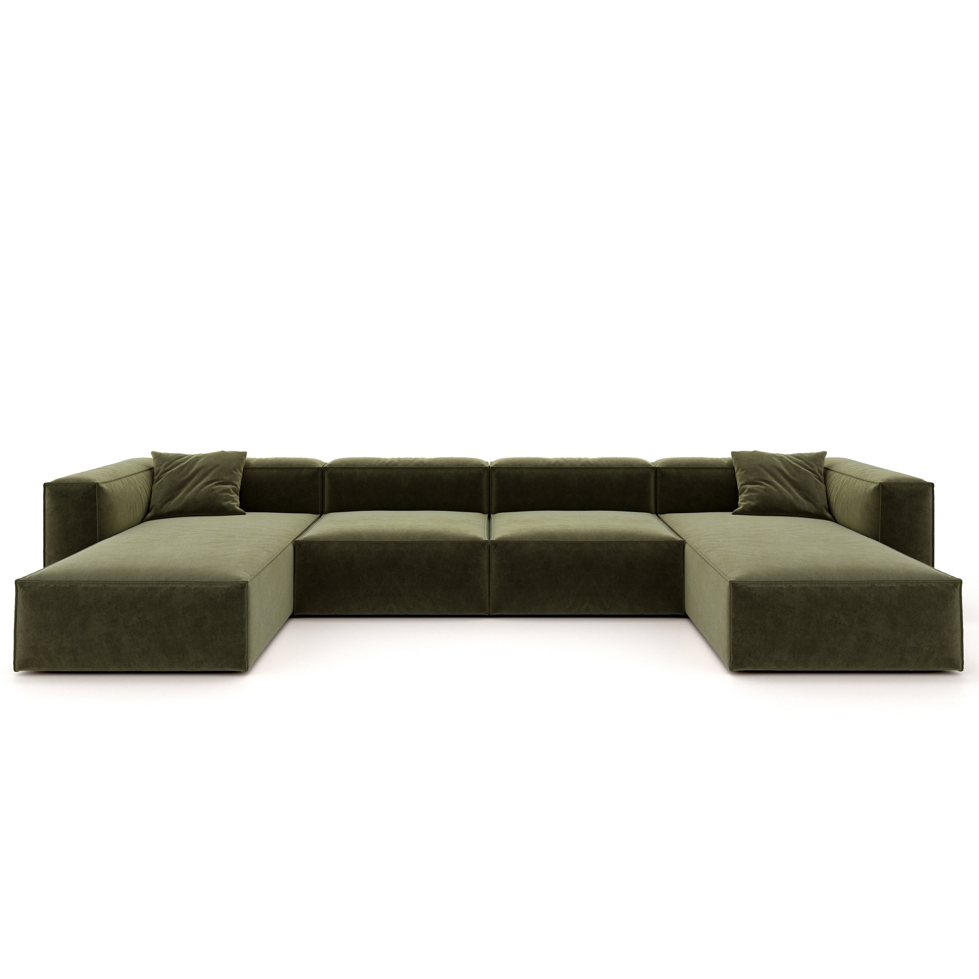 Eleanor Modular Sofa – Velvet Collection – Olive