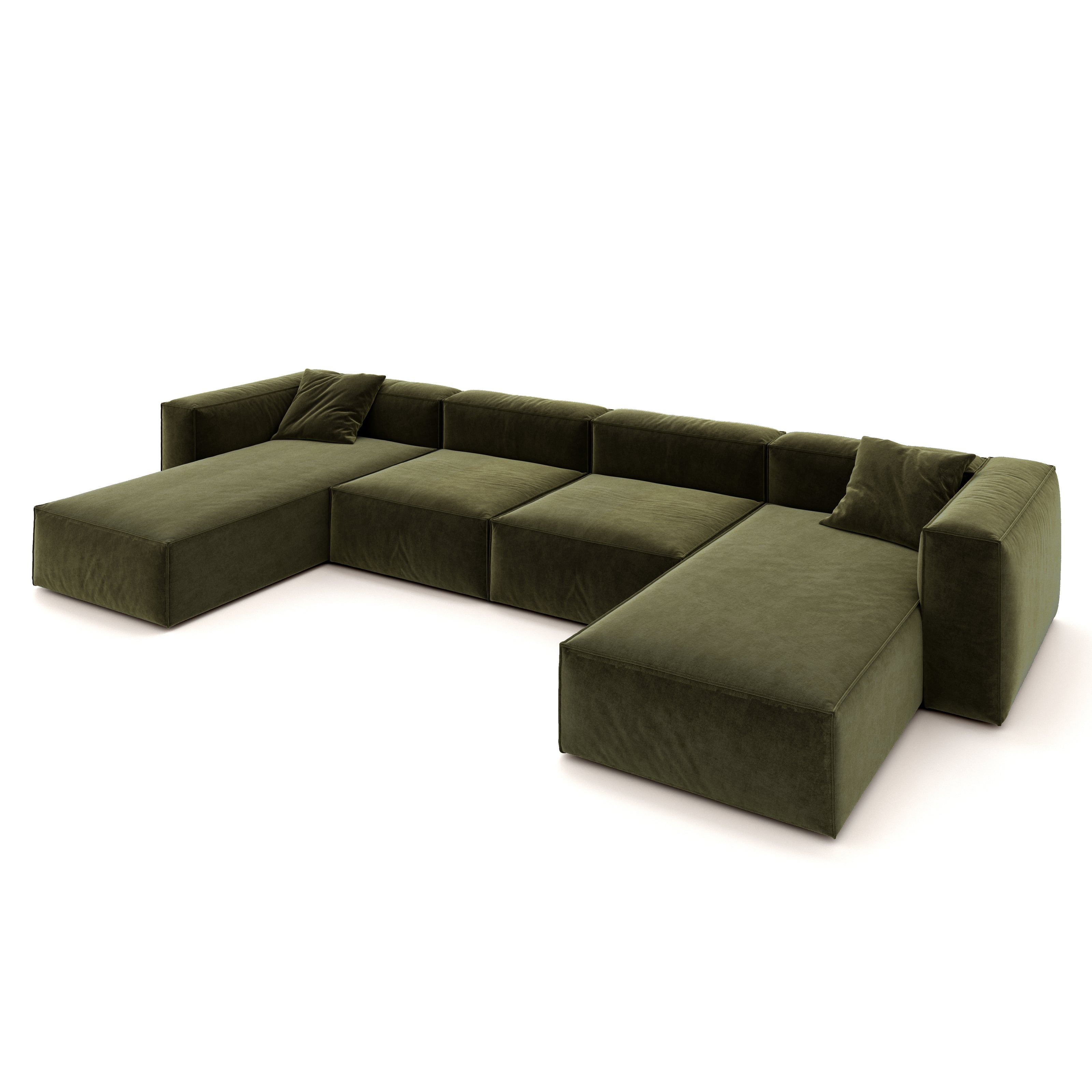 Eleanor Modular Sofa – Velvet Collection – Olive