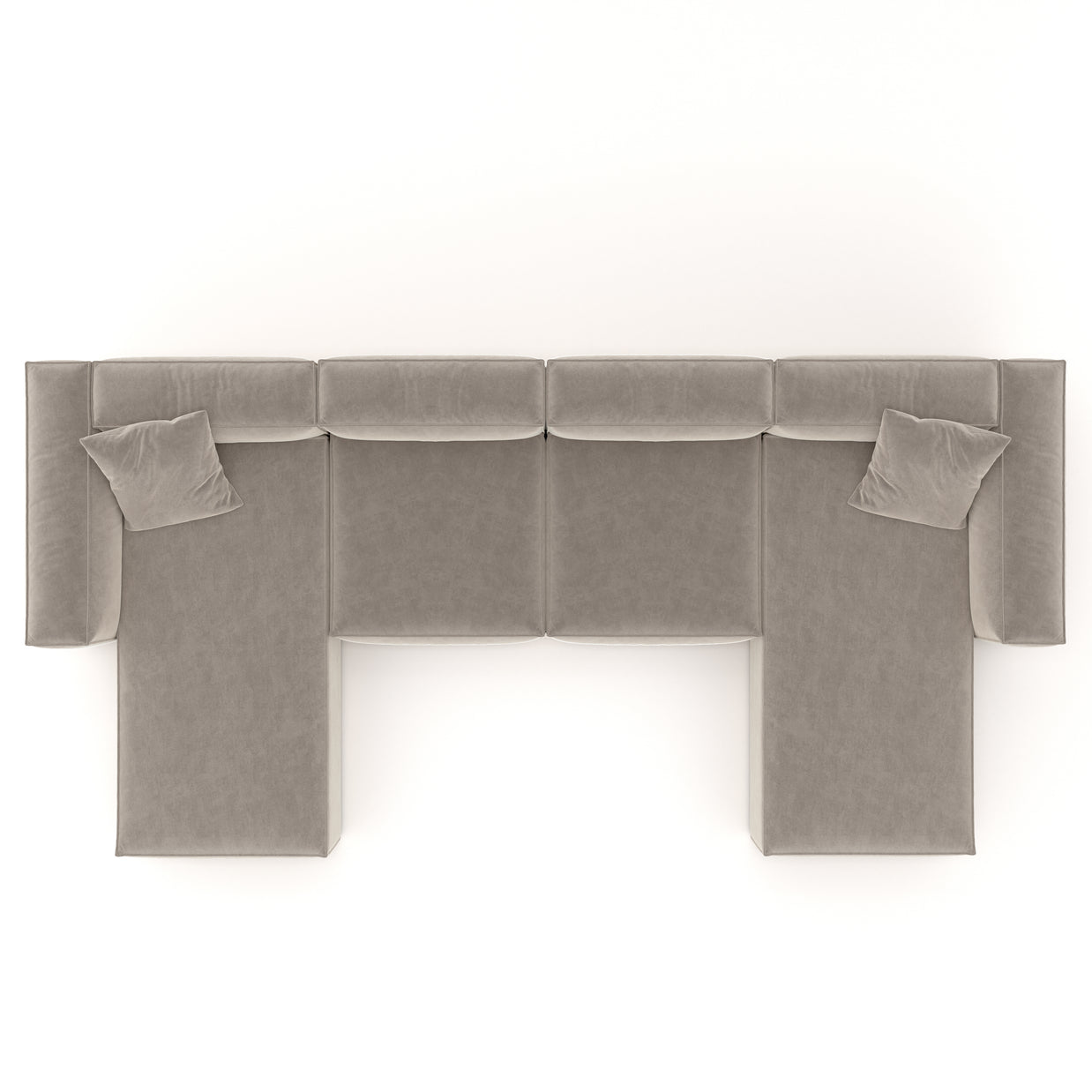 Eleanor Modular Sofa – Velvet Collection – Alabaster
