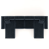 Eleanor Modular Sofa – Velvet Collection – Oxford Blue