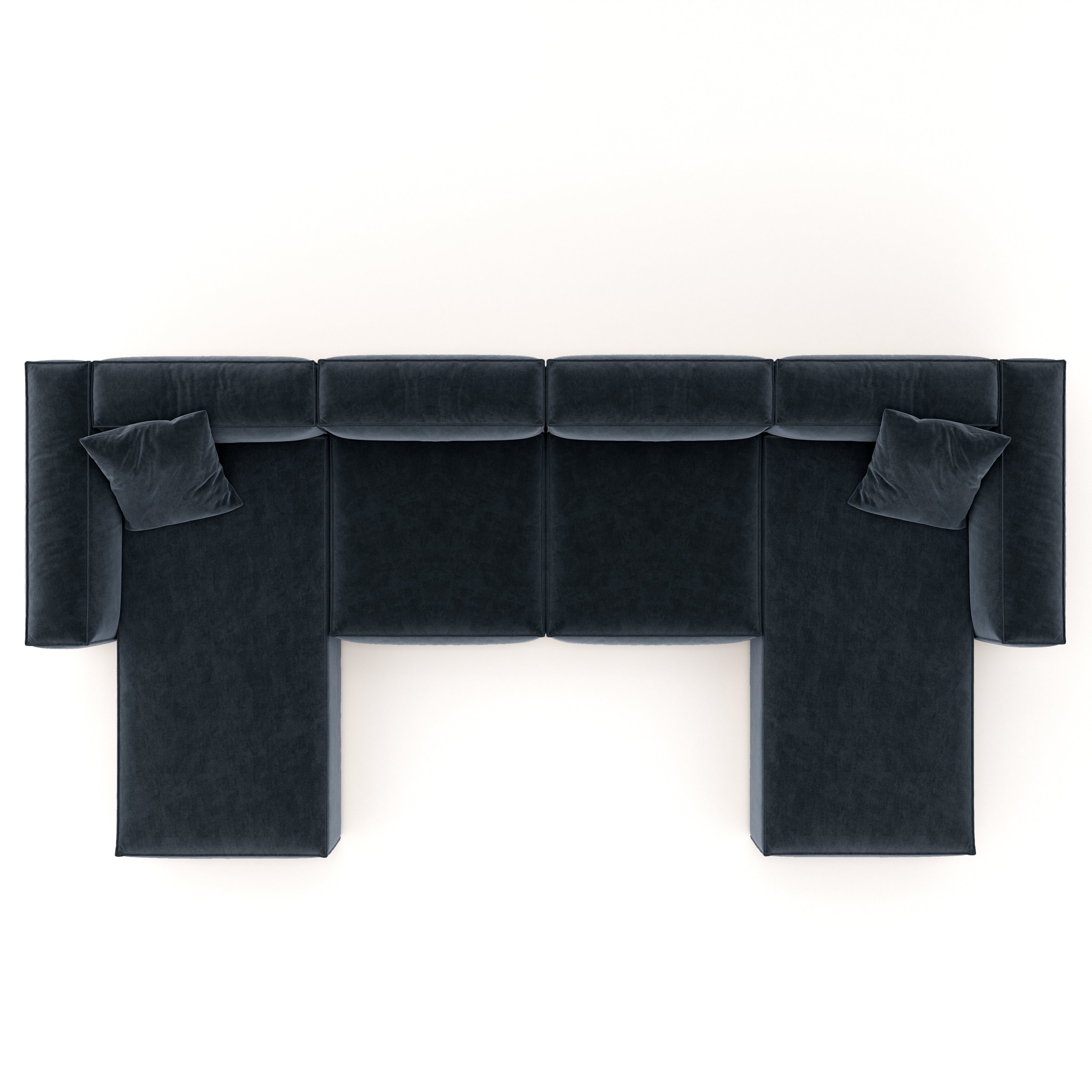 Eleanor Modular Sofa – Velvet Collection – Oxford Blue