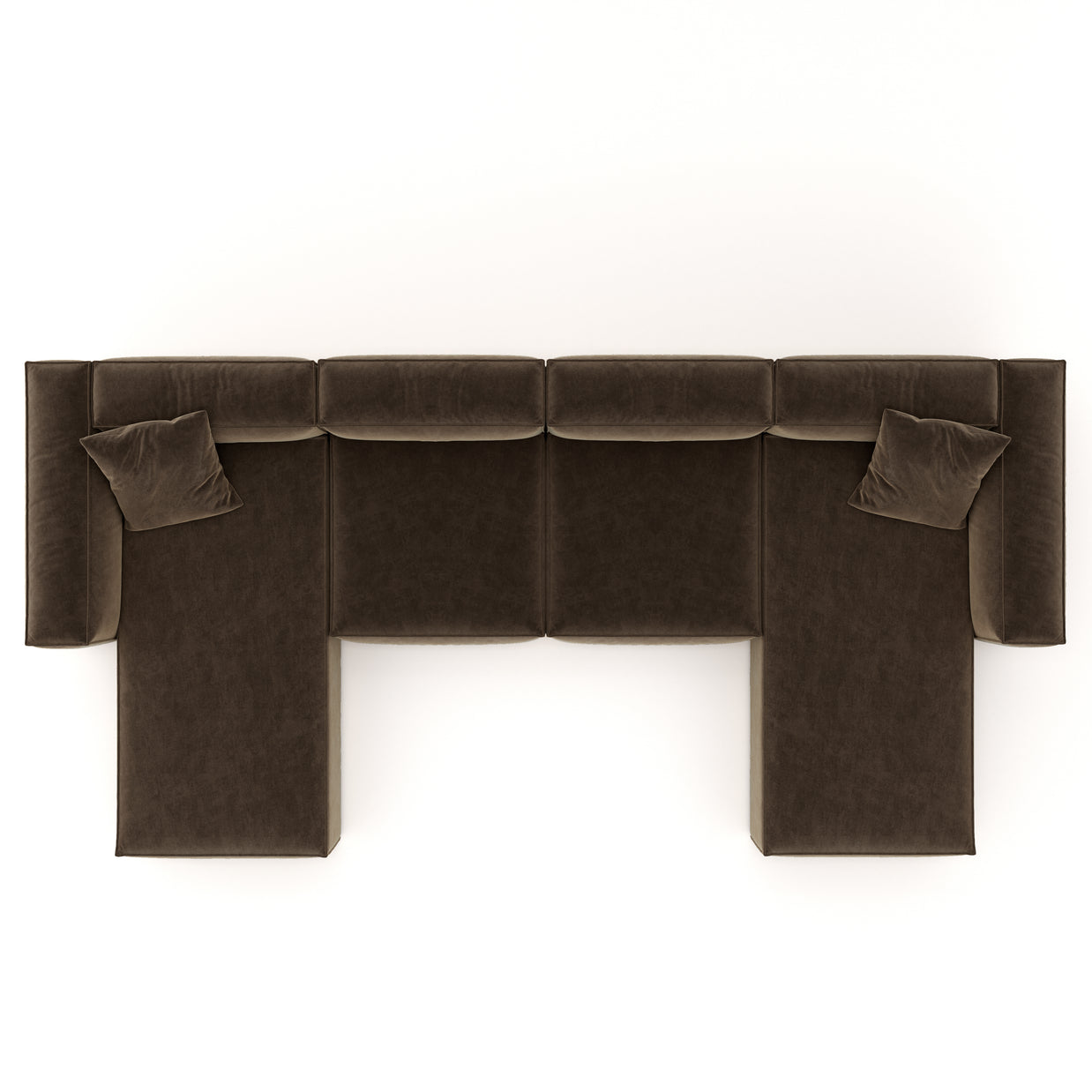 Eleanor Modular Sofa – Velvet Collection – Mocha