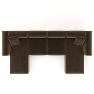 Eleanor Modular Sofa – Velvet Collection – Mocha