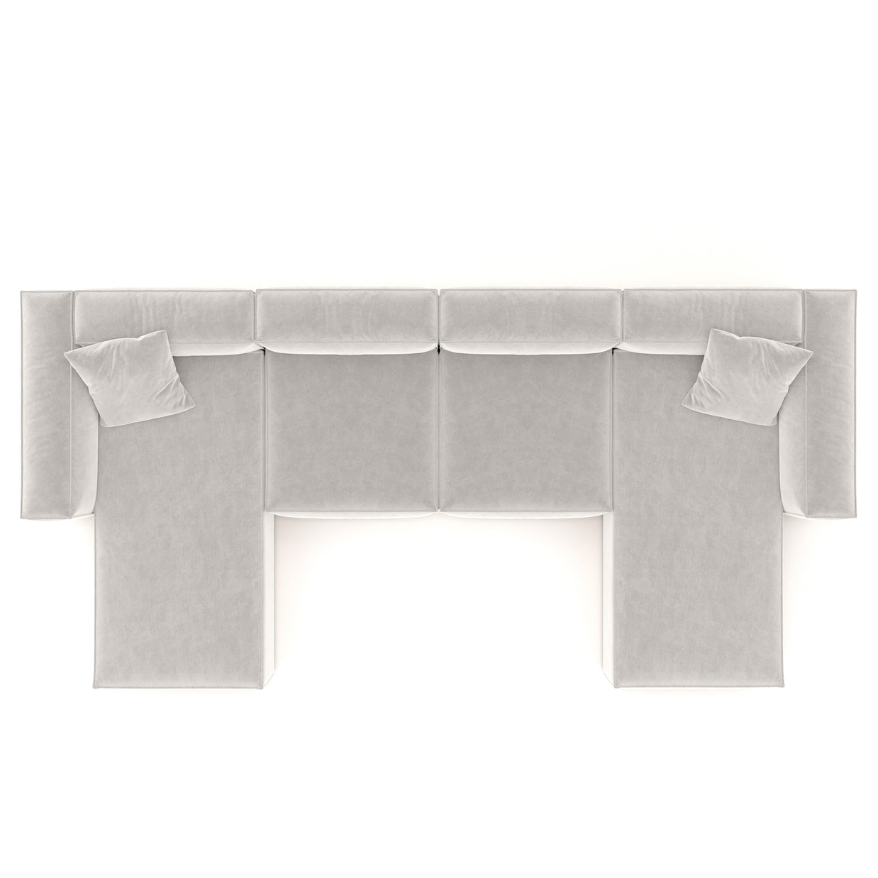 Eleanor Modular Sofa – Velvet Collection – Pearl