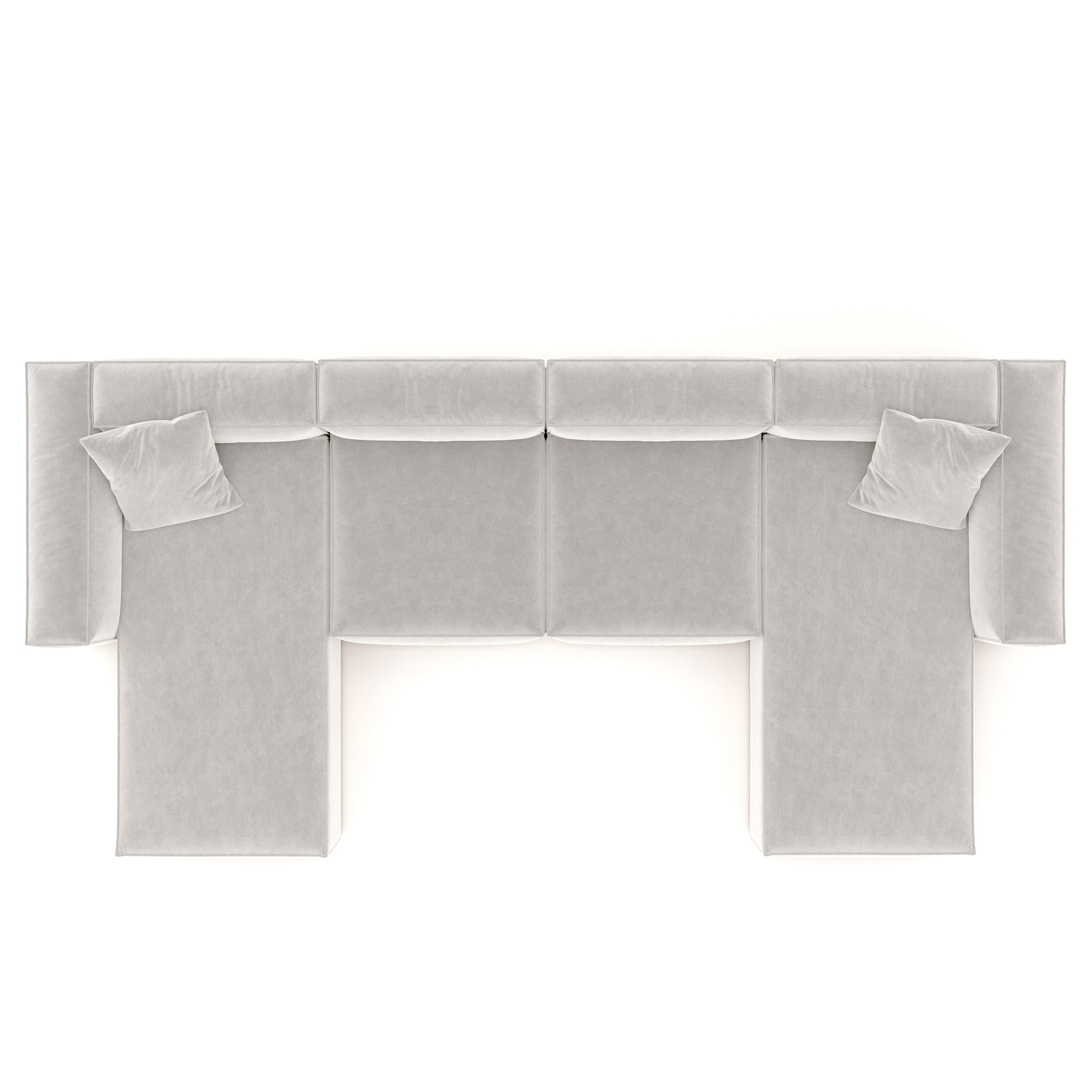 Eleanor Modular Sofa – Velvet Collection – Pearl