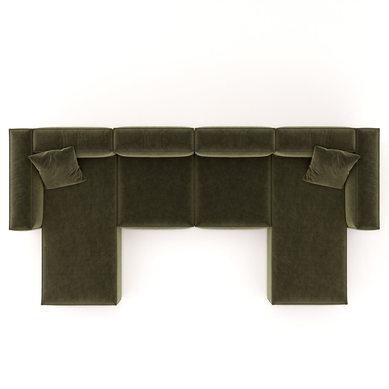 Eleanor Modular Sofa – Velvet Collection – Olive